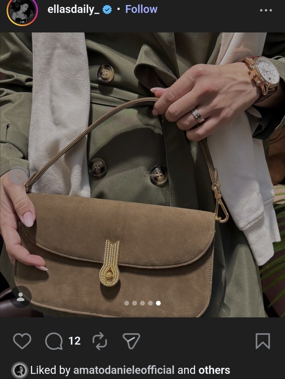 AMATO DANIELE cacciatora suede Bag